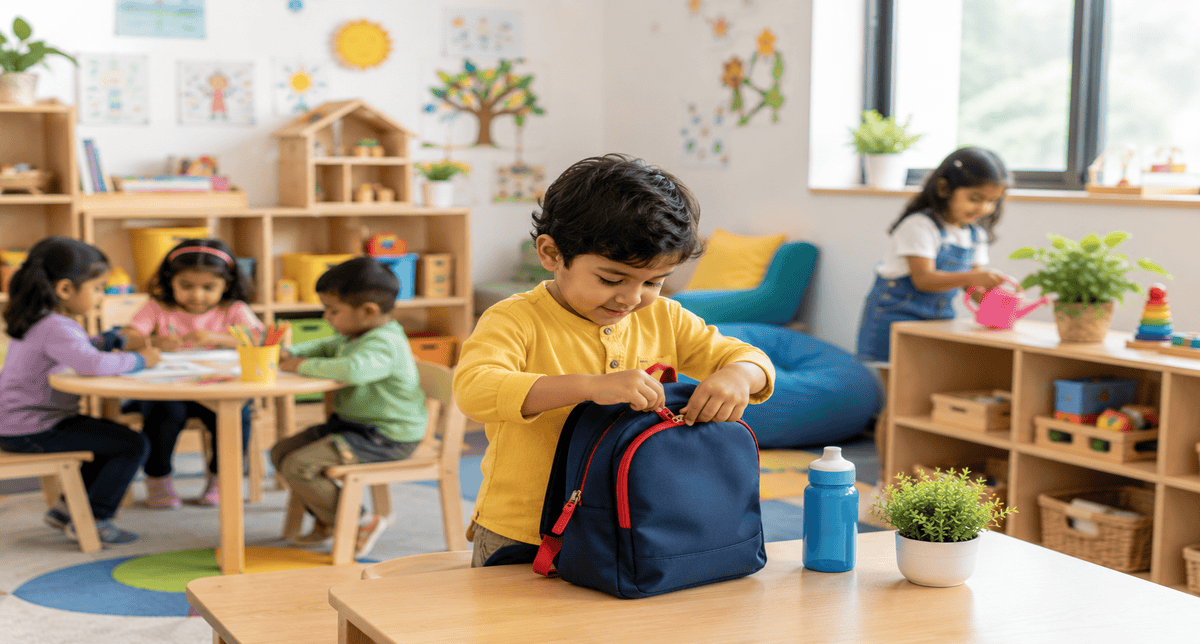 Preschool environment helping children build confidence, independence, and essential life skills.